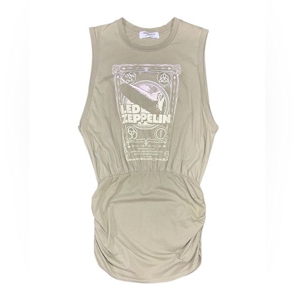 ⚡️SOLD⚡️Free People x Daydreamer Led Zeppelin Tunic Mini Ruched Mini Dress - Picture 5 of 14